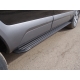 Пороги алюминиевые Slim Line Black ТСС для Hyundai Santa Fe 2015-2018